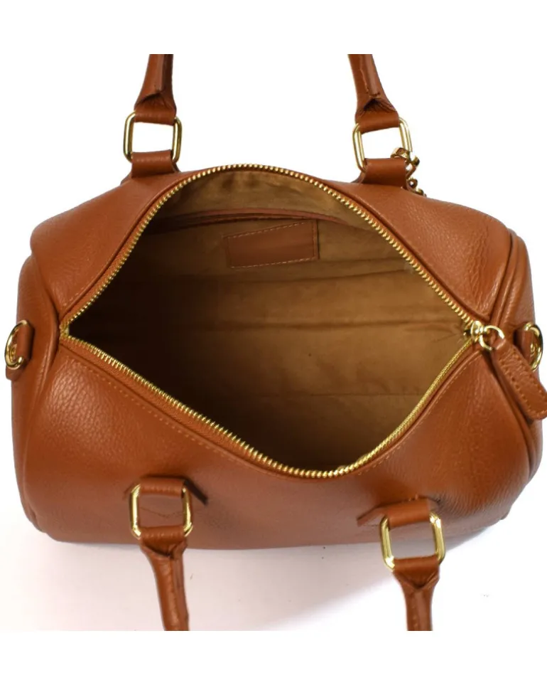 bauletto in pelle con tracolla 12866
