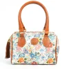 Bauletto in pelle di vitello stampata floreale misura piccola  art 1945_bla