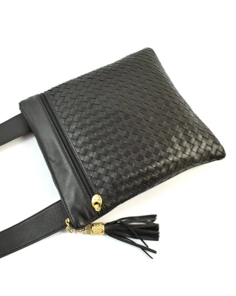 Borsa a tracolla in nappa intrecciata a mano articolo 1992_w