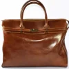borsa cartella  per pc manici corti in pelle di vacchetta vegetale art 224065