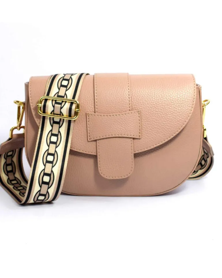 Borsa in pelle con pattina media art 12860