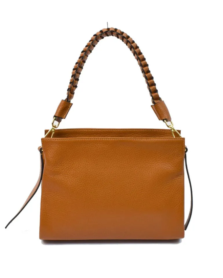 borsa in pelle tracolla intreccio sottobraccio piccola art 12733