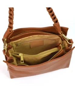 borsa in pelle tracolla intreccio sottobraccio piccola art 12733