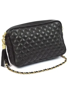Borsa rettangolare in nappa trapuntata con catena art 11527tr
