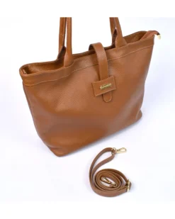 Borsa shopping media in pelle stampata art 12882