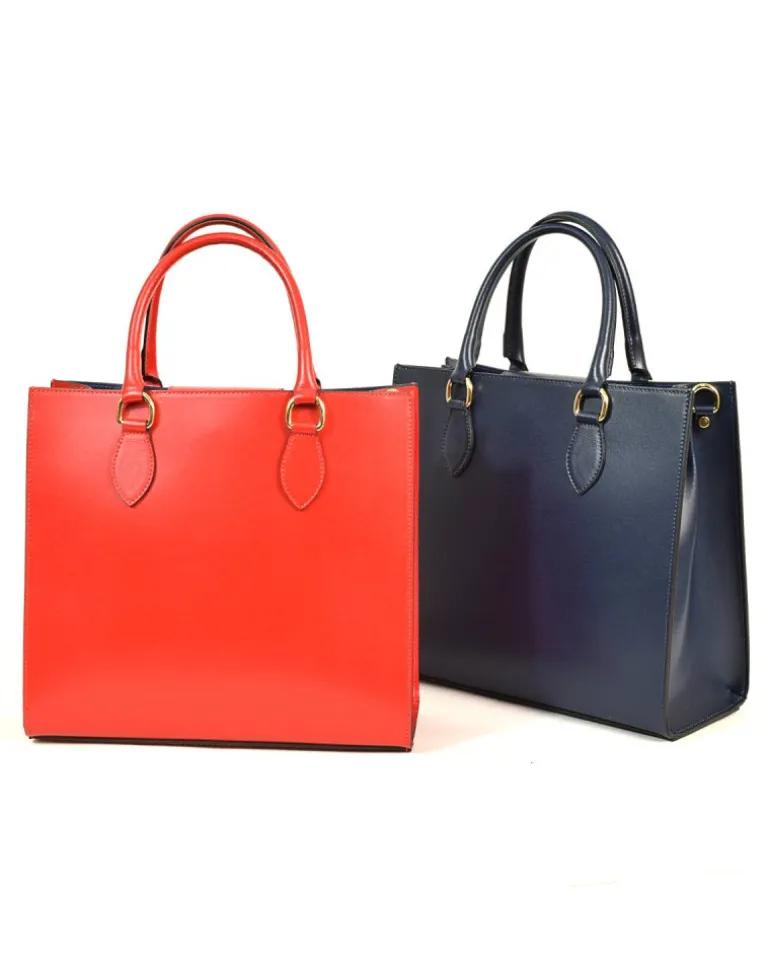 Borsa Tote in Pelle Artigianato Fiorentino manico corto art 12876