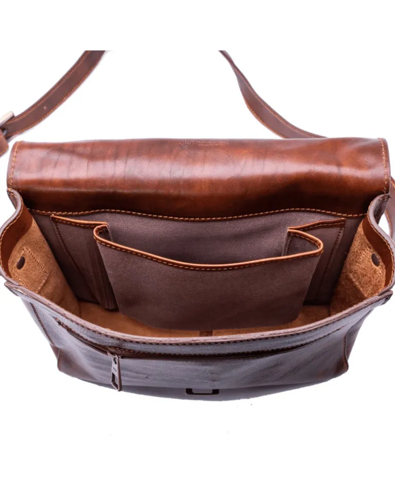 Borsa uomo messenger in pelle di vacchetta misura piccola art 224531