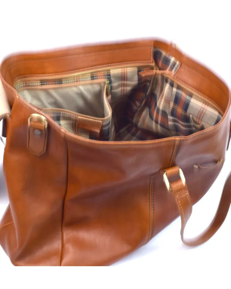 Borsa weekend pelle vacchetta vegetale art 224066