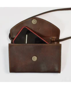 borsetta portacellulare in pelle vacchetta vegetale art 224554