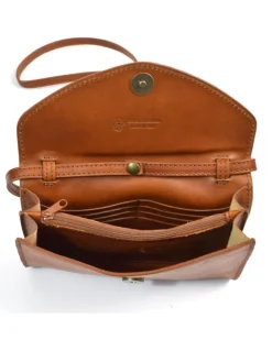 borsetta portacellulare in pelle vacchetta vegetale art 224554