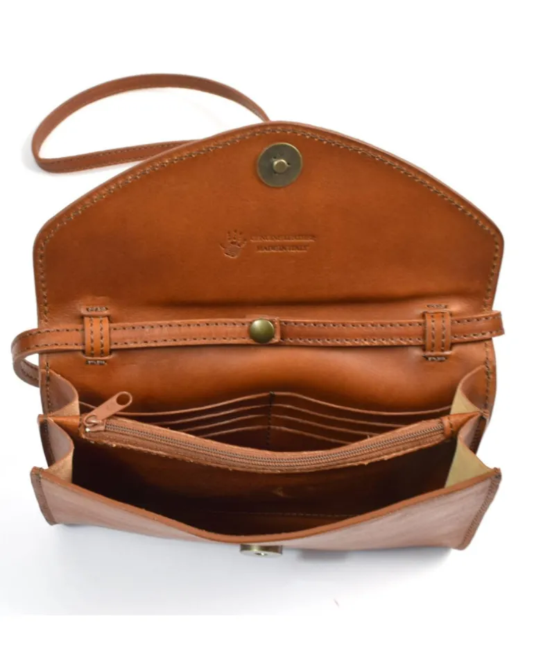 borsetta portacellulare in pelle vacchetta vegetale art 224554