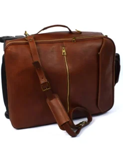 Borsone trolley in pelle con ruote art 224087