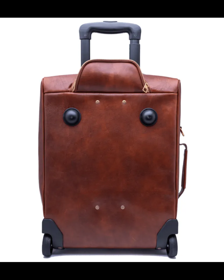Borsone trolley in pelle con ruote art 224087