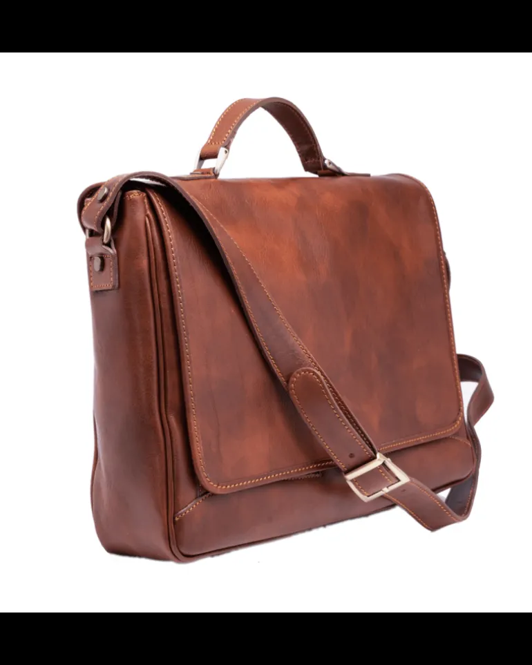 Cartella con patta in vacchetta vegetale porta pc art 224576