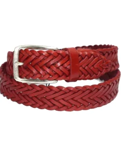 cintura in cuoio intrecciata a mano stile casual art 6TRECCIA