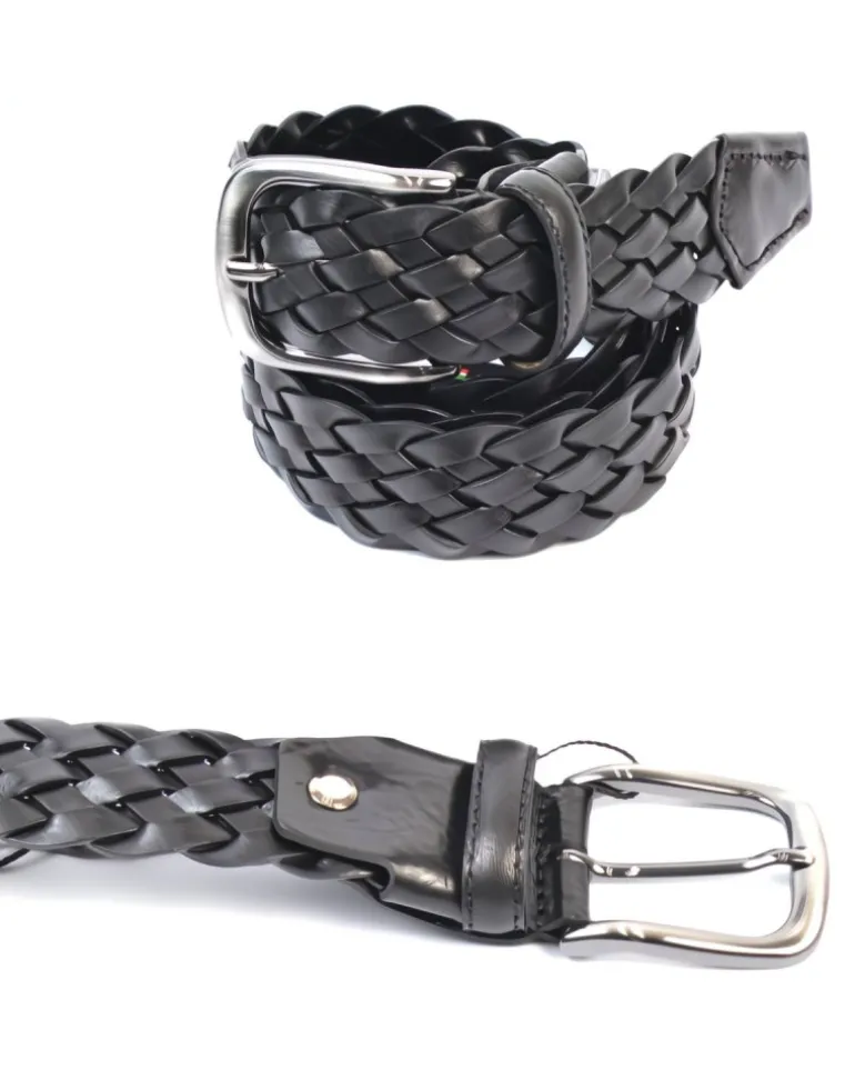 Cintura in pelle intrecciata artigianale | Firenze | Cintura in pelle unisex | Artigianato italiano