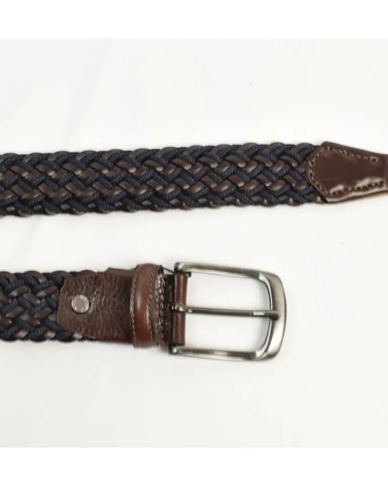 cintura intrecciata bicolore con pelle e cotone art 6211635 bic
