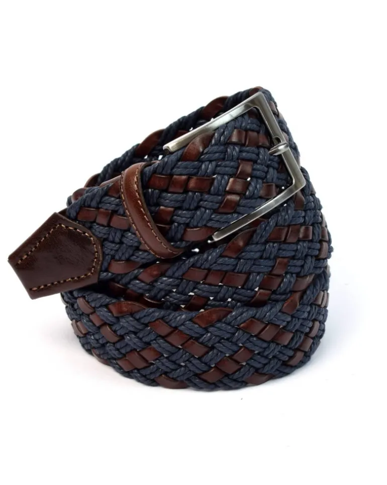 cintura intreccio con pelle e cotone art 6210735