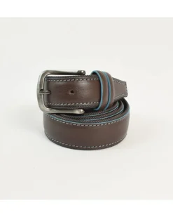 cintura sportiva in pelle di vitello e tessuto art 6243735