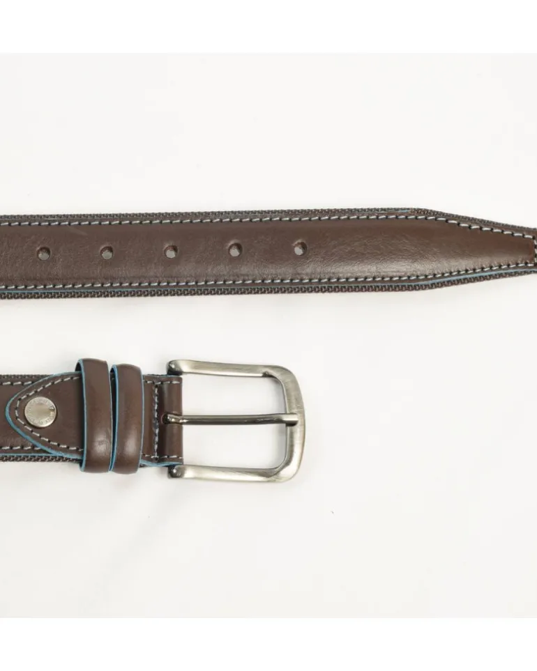 cintura sportiva in pelle di vitello e tessuto art 6243735
