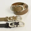 cintura unisex in pelle con fibbia nickel opaco art 6244130