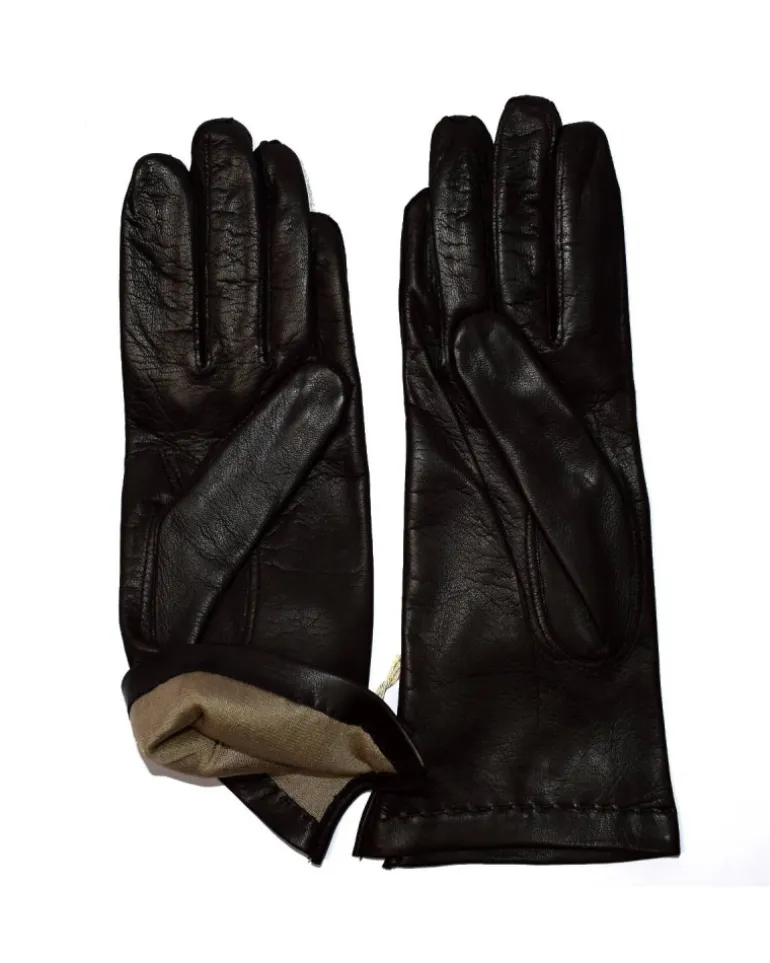 Guanti da donna in pelle pregiata con fodera in seta art 81223TM