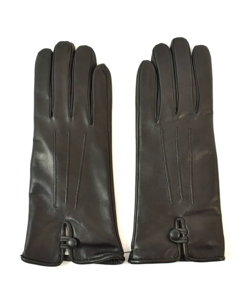 Guanti da donna in pregiata pelle con elegante bottoncino art 51G45