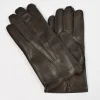 Guanti da uomo in pregiata pelle marrone chiaro, colore nero, colore tabacco, colore testa moro con elegante fodera cashemere