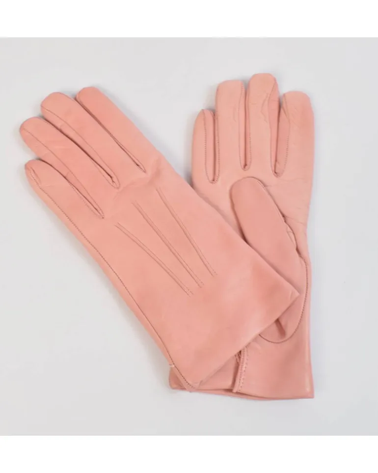 guanti donna in pelle agnello fodera lana con dettaglio art 8773