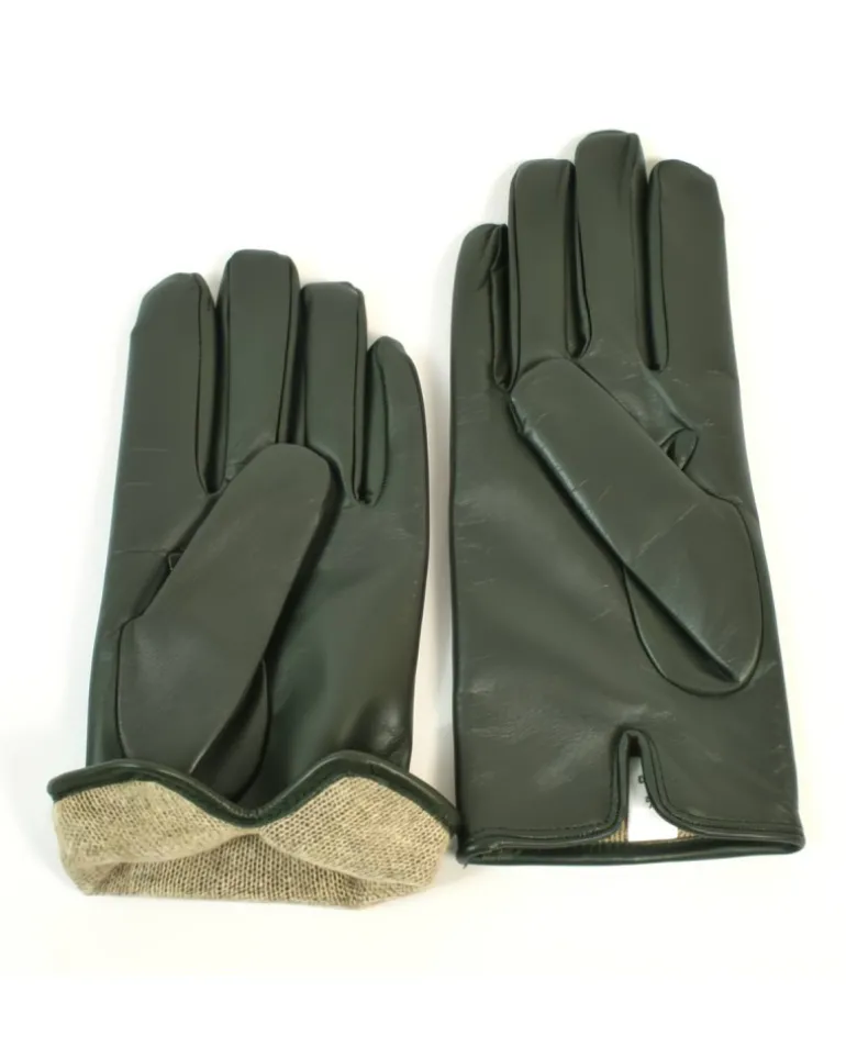 Guanti in pelle da uomo touch screen fodera lana art 81U03 touch