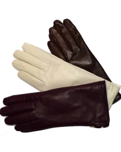 Guanti lisci in pelle fodera cashmere art 81255