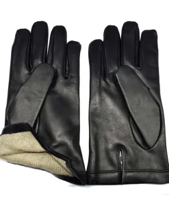 guanti uomo classico in pelle con fodera lana mod 811509R