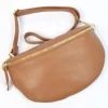 Marsupio a tracolla in pelle grande accessori oro art 1981or