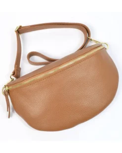 Marsupio a tracolla in pelle grande accessori oro art 1981or