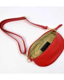 Marsupio a tracolla in pelle piccolo accessori oro art 9836or