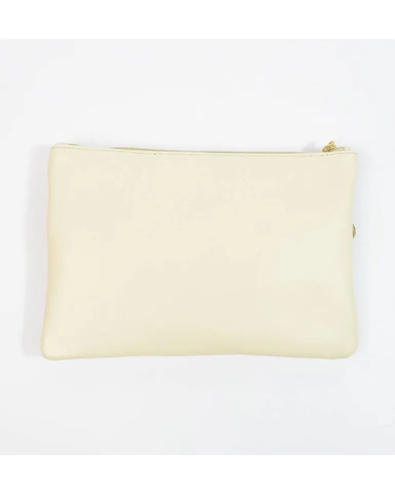Pochette a bustina con 3 cerniere misura media In pelle intrecciato bicolore art 1752wdmet