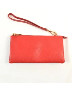 Pochette a bustina in pelle dollaro con maniglia e tracolla art 6kl07