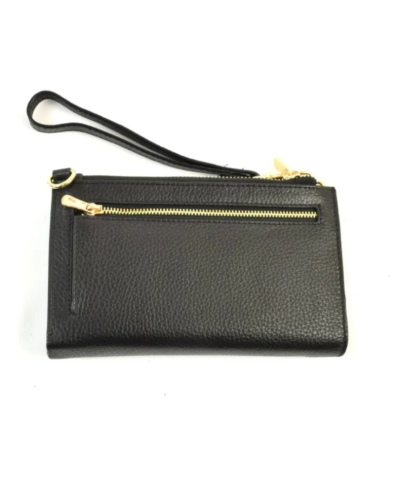 Pochette a bustina in pelle dollaro con maniglia e tracolla art 6kl01