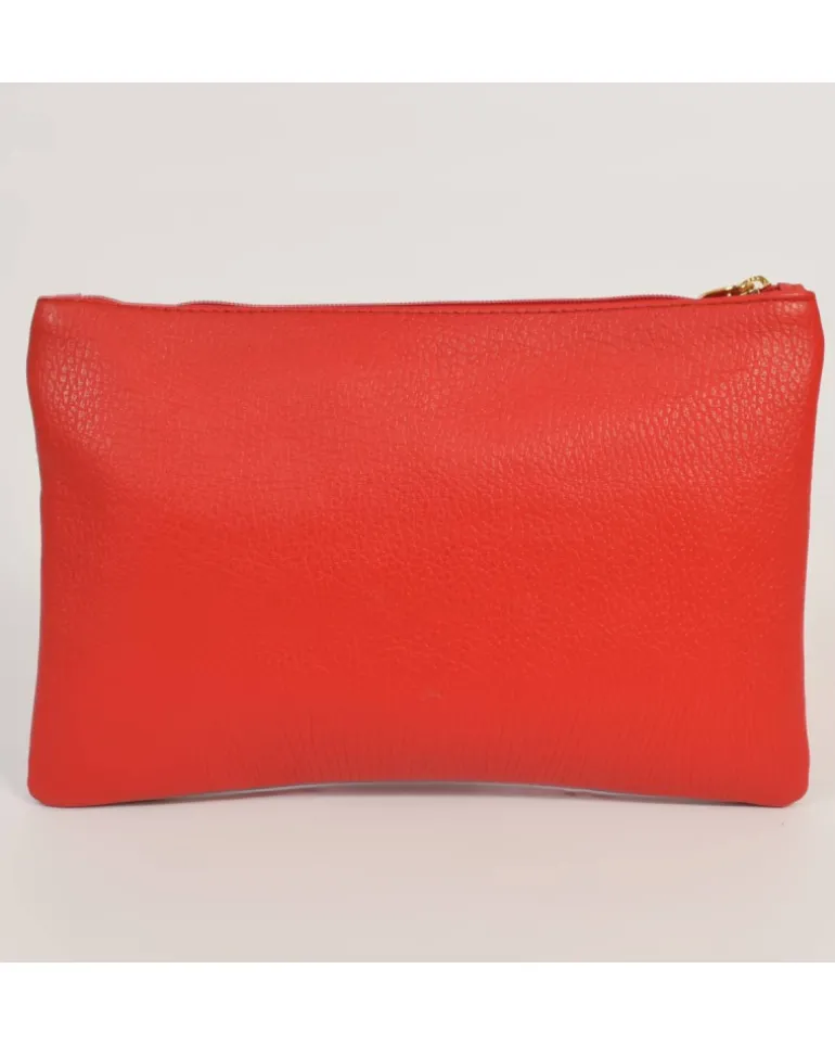 Pochette grande con 3 cerniere in pelle stampata art 1753