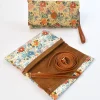 pochette in pelle stampa fiori con tracolla e maniglia art 1739_bla