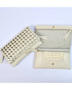 Pochette morbida intrecciata bicolore art 1719wdmet
