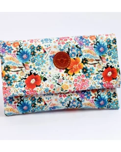 Pochette pelle fiori media con tracolla art 1730_bla