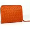 Portafoglio compatto con chiusura a zip intrecciato a mano  art 1696w