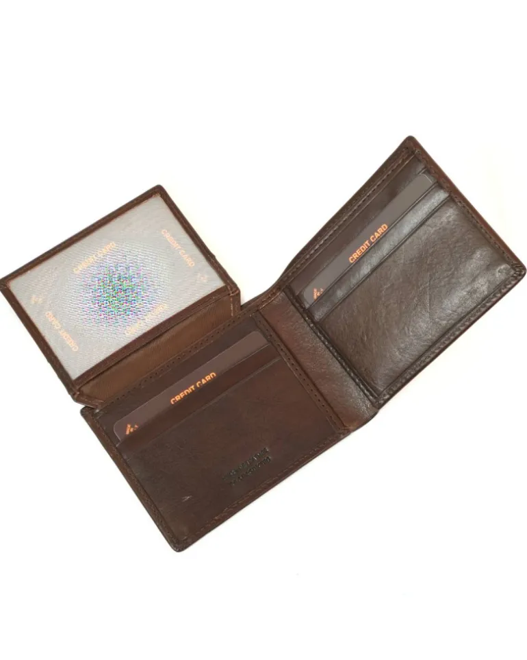 Portafoglio da uomo in pelle vegetale con pattina art 6KT018