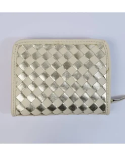 Portafoglio intrecciato bicolore metallizato art 1696wdmet