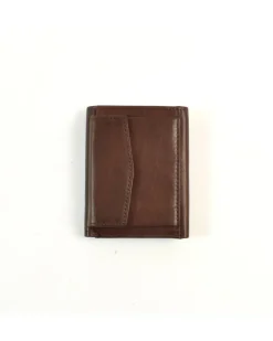 Portafoglio unisex a tre ante con portamonete in pelle vegetale  art 6kt024