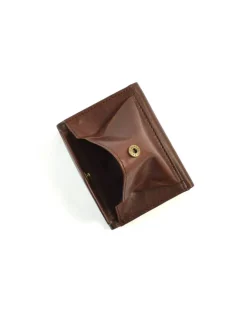 Portafoglio unisex a tre ante con portamonete in pelle vegetale  art 6kt024